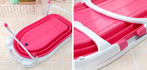 Baby Folding Bath Tub(PINK,BLUE AND GREEN)