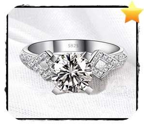 Exclusive! 1.24ct Cr.Diamond and Accents Engagement Ring - Size 9 / S / 19mm