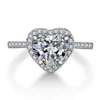 Genuine, REAL, Solid 925 Sterling Silver Ring, Sparkling White CZ. Size 8 / P+