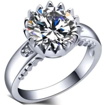 Extraordinary Sparkling Brilliant Round 3.90ct Cr.Diamond Solitaire Engagement Ring - Size 8/Q/18mm