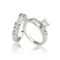 NEW ARRIVAL - Awesome Diamond White CZ, 18k White Gold Plated Ring. Size 7 / O