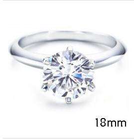 Size 8 / Q - BRAND NEW Solitaire 1.00ct Cubic Zirconia Ring in 18kgp (CJ)