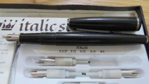 Lot of Three Boxed Calligraphy Pen Sets - Platignum/Sheaffer/Unbranded. Details in Description.
