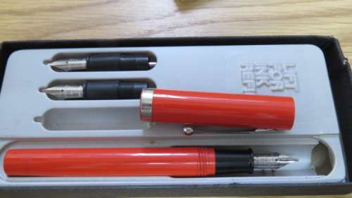 Lot of Three Boxed Calligraphy Pen Sets - Platignum/Sheaffer/Unbranded. Details in Description.