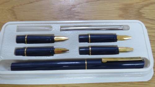 Lot of Three Boxed Calligraphy Pen Sets - Platignum/Sheaffer/Unbranded. Details in Description.