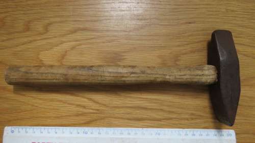 Collection of Three Vintage Hammers With Wooden Handles SOLD AS IS Details in Description.