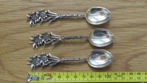 Lot of Eight Pretty, Vintage Silver Plate Teaspoons and Sugar Spoons