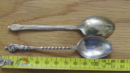 Lot of Eight Pretty, Vintage Silver Plate Teaspoons and Sugar Spoons