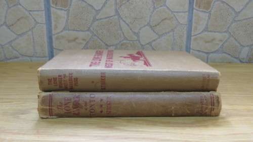 Two Vintage `The Lone Ranger` Hard Cover Books by Fran Striker Details in Description