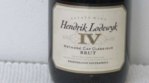 Sealed 750ml Bottle of Hendrik Lodewyk IV Methode Cap Classique Brut Sparkling Wine