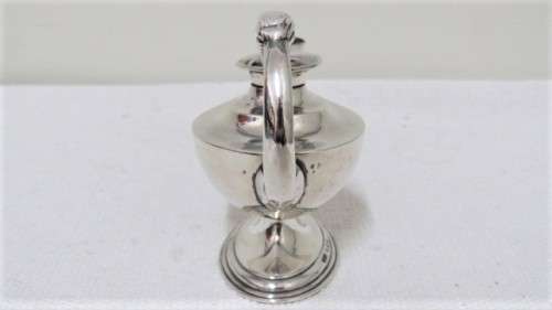 H/marked Birmingham C & C 1902-3 Silver Aladdin`s Lamp Table Lighter Missing Lid L: 143 mm (162 g)