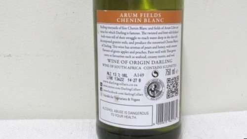 Sealed 750ml Bottle of Darling Cellars Reserve Arum Fields 2022 Chenin Blanc