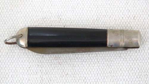 Vintage Richards Sheffield Folding Knife One Blade Cream Handle/Tribal Man L: 180 mm SOLD AS IS