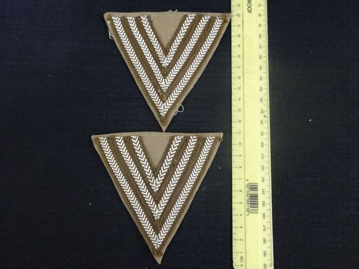 Old South African Defence Force Sergeant Stripe Insignia - Embroidered - Pair