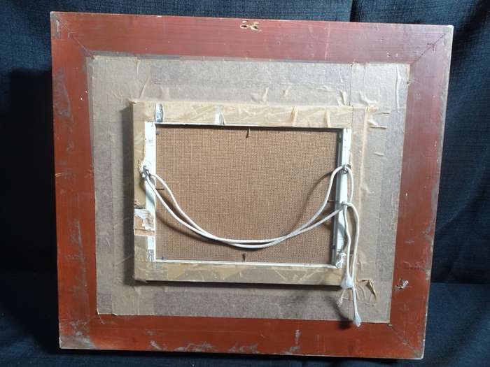 Oil On Board "Donkey Car Scene" By June Tuckett In Beautiful Gilded Frame -In Excellent Condition