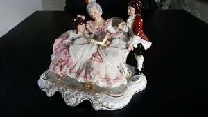 Very Large Dresden Lace Figurine 1960 - Sandizell - Vintage Free Postage    REDUCED
