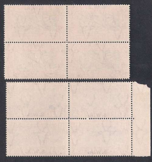 SWA.1938 VOORTREKKER COMMEMORATION BLKS OF 4. UMM. SACC 136/7. CV R1040.