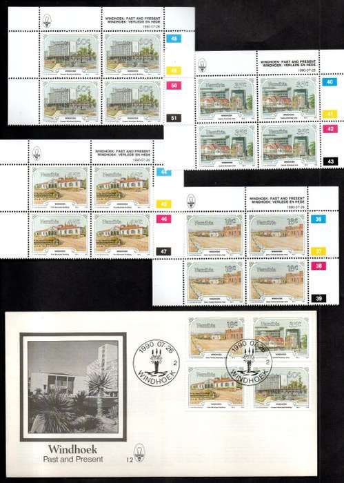 NAMIBIA CLEARANCE LOT OF FDCs + RELATED CONTROLS, PAIRS ETC. AS PER (X28) SCANS. GOOD VALUE.