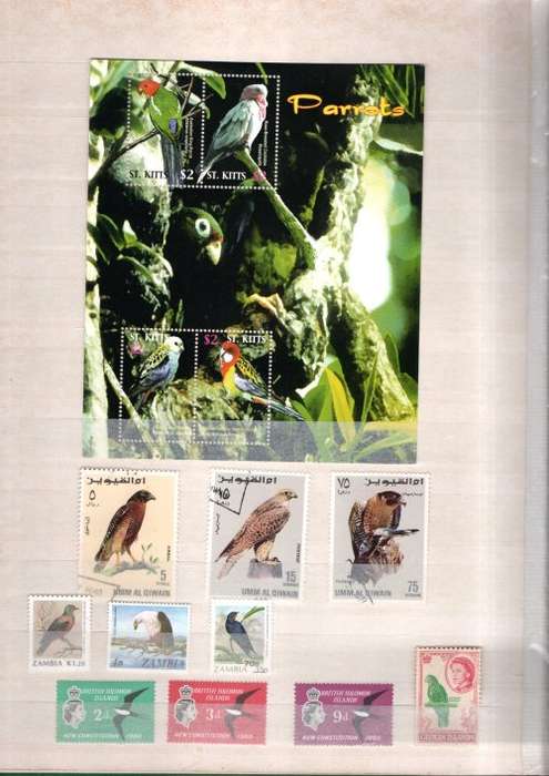 LIGHTHOUSE ALBUM 2ND HAND WITH WORLD BIRD STAMPS (MINT, USED ETC). AS PER (X22) SCANS. NB: PLS READ!