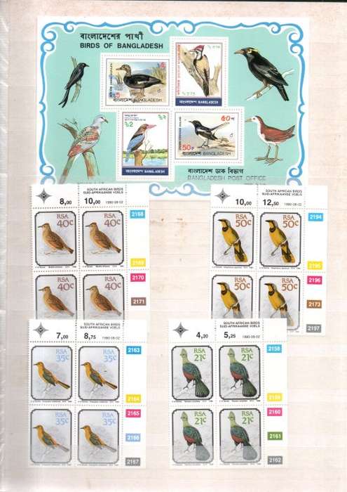 LIGHTHOUSE ALBUM 2ND HAND WITH WORLD BIRD STAMPS (MINT, USED ETC). AS PER (X22) SCANS. NB: PLS READ!