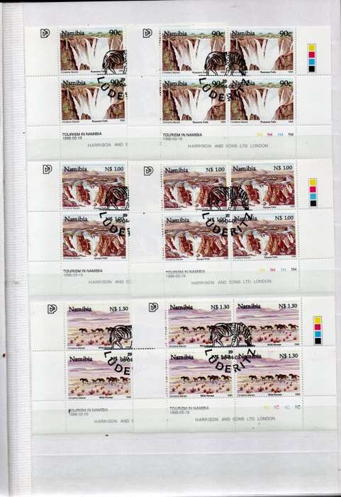 PRINZ ALBUM 2ND HAND WITH CTO NAMIBIA CONTROL BLKS, M-SHEETS ETC. AS PER (X32) SCANS. NB PLEASE READ