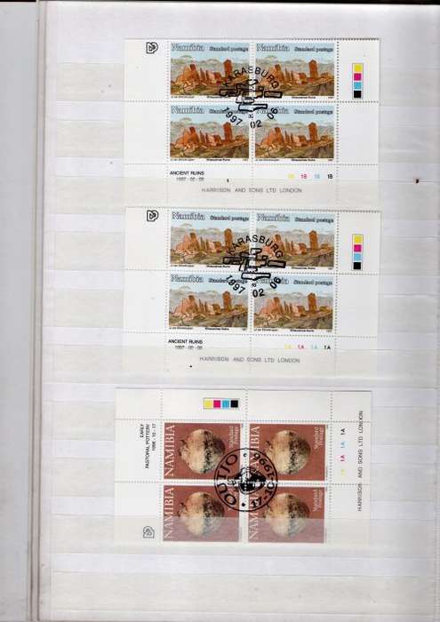 PRINZ ALBUM 2ND HAND WITH CTO NAMIBIA CONTROL BLKS, M-SHEETS ETC. AS PER (X32) SCANS. NB PLEASE READ