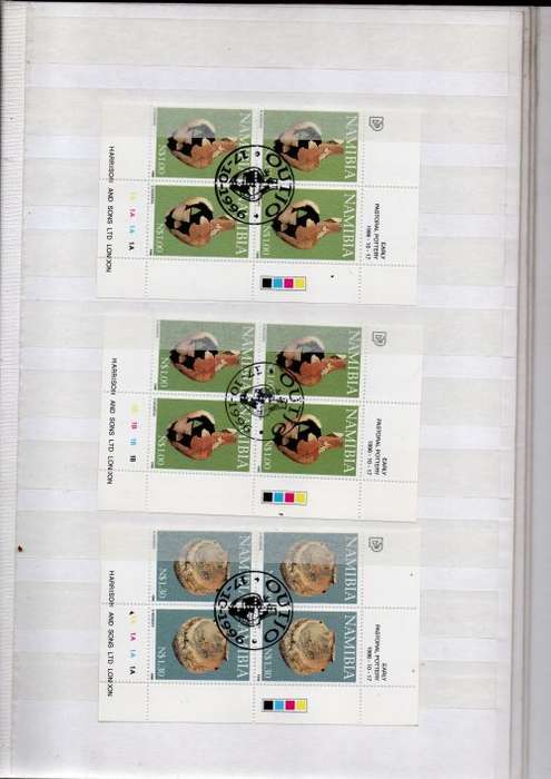 PRINZ ALBUM 2ND HAND WITH CTO NAMIBIA CONTROL BLKS, M-SHEETS ETC. AS PER (X32) SCANS. NB PLEASE READ