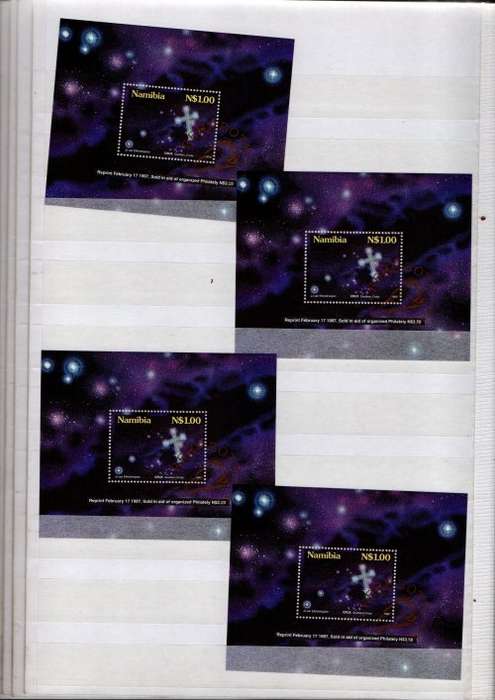 PRINZ ALBUM 2ND HAND WITH CTO NAMIBIA CONTROL BLKS, M-SHEETS ETC. AS PER (X32) SCANS. NB PLEASE READ