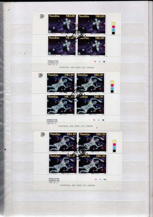 PRINZ ALBUM 2ND HAND WITH CTO NAMIBIA CONTROL BLKS, M-SHEETS ETC. AS PER (X32) SCANS. NB PLEASE READ