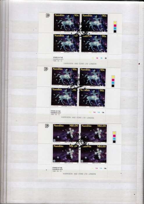 PRINZ ALBUM 2ND HAND WITH CTO NAMIBIA CONTROL BLKS, M-SHEETS ETC. AS PER (X32) SCANS. NB PLEASE READ