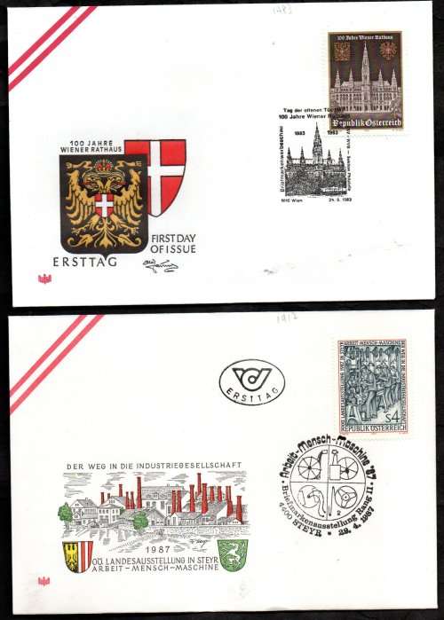 AUSTRIA 1980`s SELECTION OF (X20) FIRST DAY COVERS. AS PER (X10) SCANS. GREAT LOT.