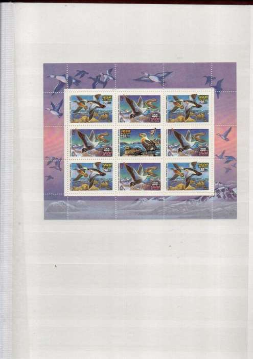 PRINZ 4016 ALBUM IN GOOD NICK WITH MINT/CTO WORLD MINI SHEETS ETC. NICE ANIMAL/BIRD THEMATICS ETC.