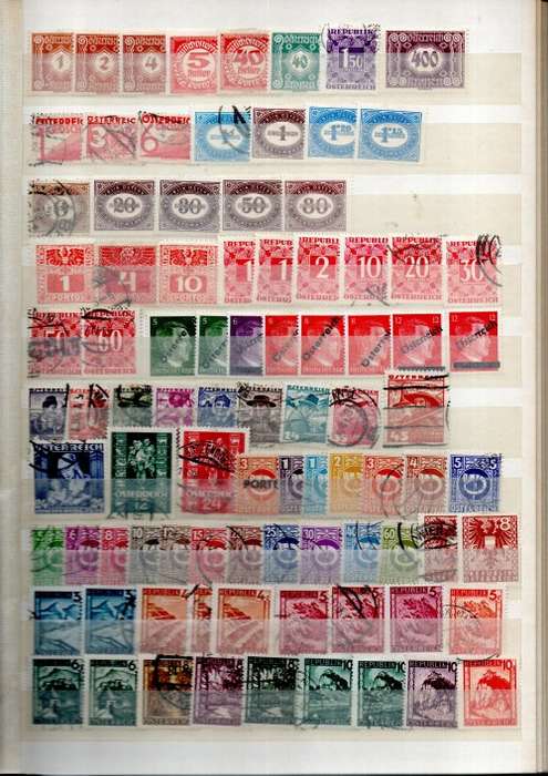 NICE ALBUM (24 PAGES/48 SIDES) WITH MOSTLY AUSTRIA STAMPS + SWA, ZAMBIA ETC AT BACK. NB: READ BELOW!