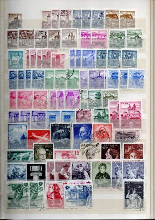 NICE ALBUM (24 PAGES/48 SIDES) WITH MOSTLY AUSTRIA STAMPS + SWA, ZAMBIA ETC AT BACK. NB: READ BELOW!
