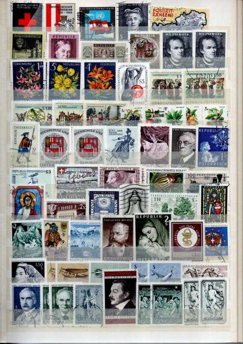 NICE ALBUM (24 PAGES/48 SIDES) WITH MOSTLY AUSTRIA STAMPS + SWA, ZAMBIA ETC AT BACK. NB: READ BELOW!