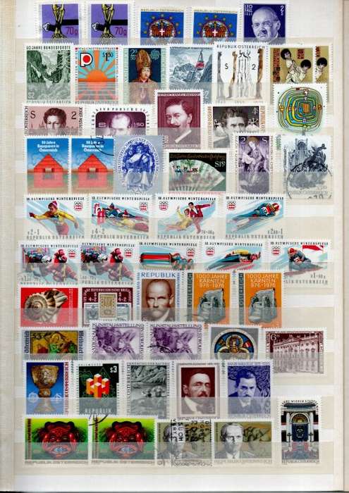 NICE ALBUM (24 PAGES/48 SIDES) WITH MOSTLY AUSTRIA STAMPS + SWA, ZAMBIA ETC AT BACK. NB: READ BELOW!