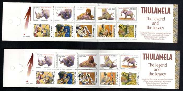 RSA 1997 THULAMELA BOOKLET NO 29 (X2) MINT AND COMPLETE. AS PER SCANS. CV R400. NICE ITEMS.