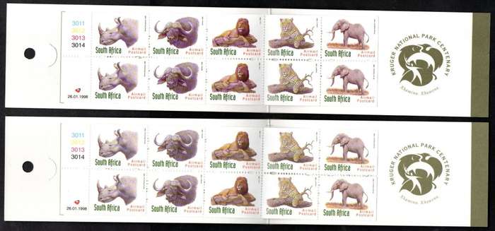 RSA 1998 BIG FIVE BOOKLETS NO 32 (X2) MINT AND COMPLETE. AS PER SCANS. CV R800. NICE ITEMS.