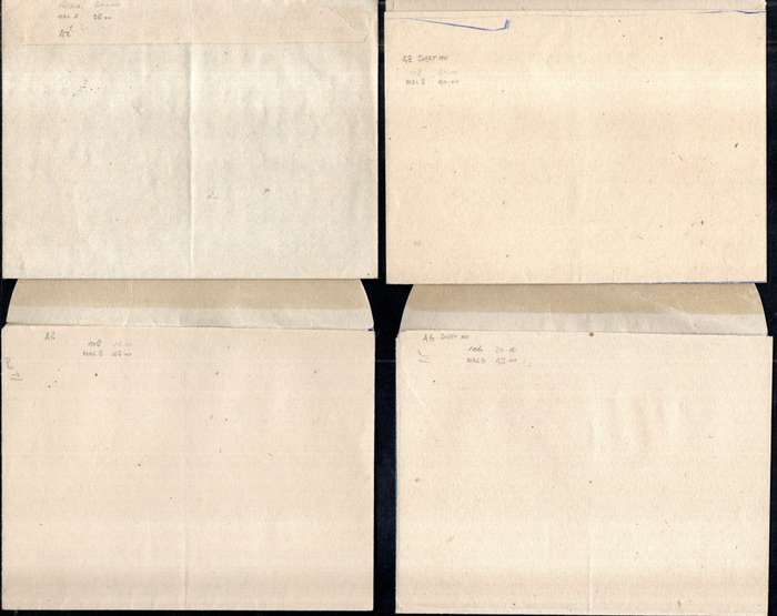 UNION 1940s SELECTION OF (X3) UNUSED ACTIVE SERVICE LETTER CARDS + (X1) USED/CENSORED. AS PER SCANS.
