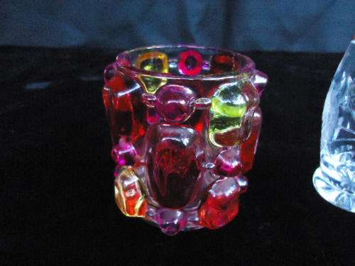 3 LOVELY PIECES OF VINTAGE GLASS;MURANO,CUT CRYSTAL ROSE PATTERN AND VICTORIAN