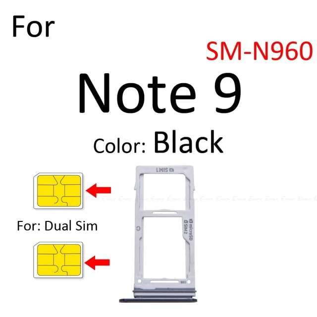 Samsung Note 9 Sim Tray - Dual SIM Version (Local Stock) (Brand New)