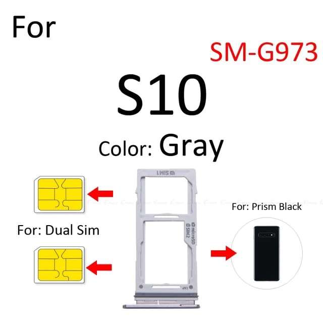 Samsung S10 Sim Tray - Dual SIM Version (Local Stock) (Brand New)