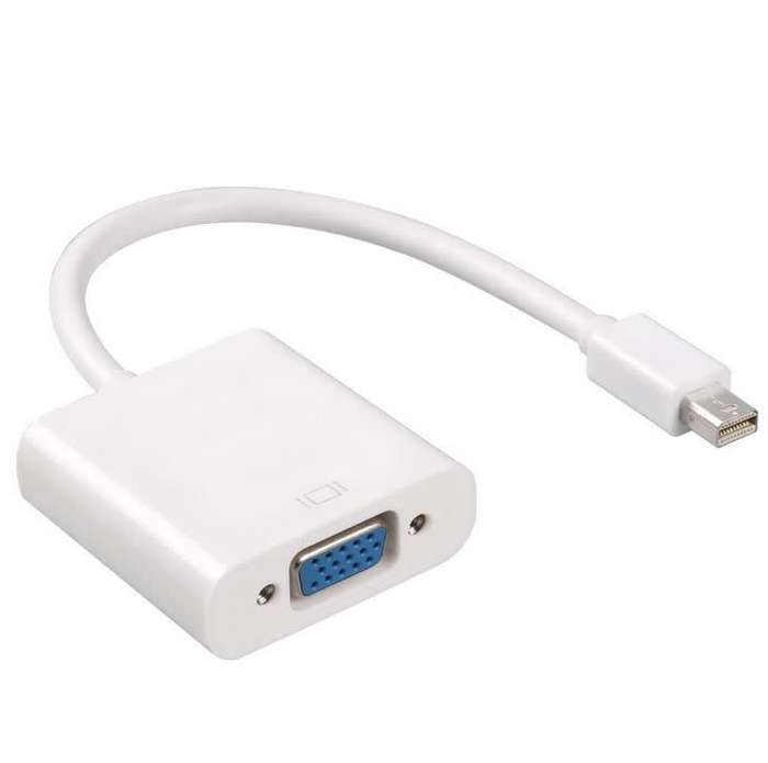 Mini Display Port To VGA Adapter For Apple - White (Local Stock) (Brand New)