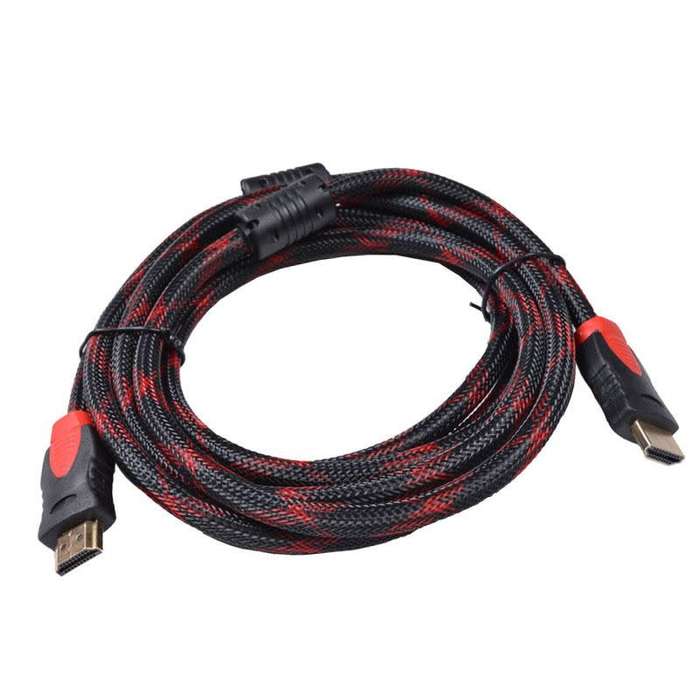 HDMi Cable Braided 3m - Black & Red (Local Stock) (Brand New)
