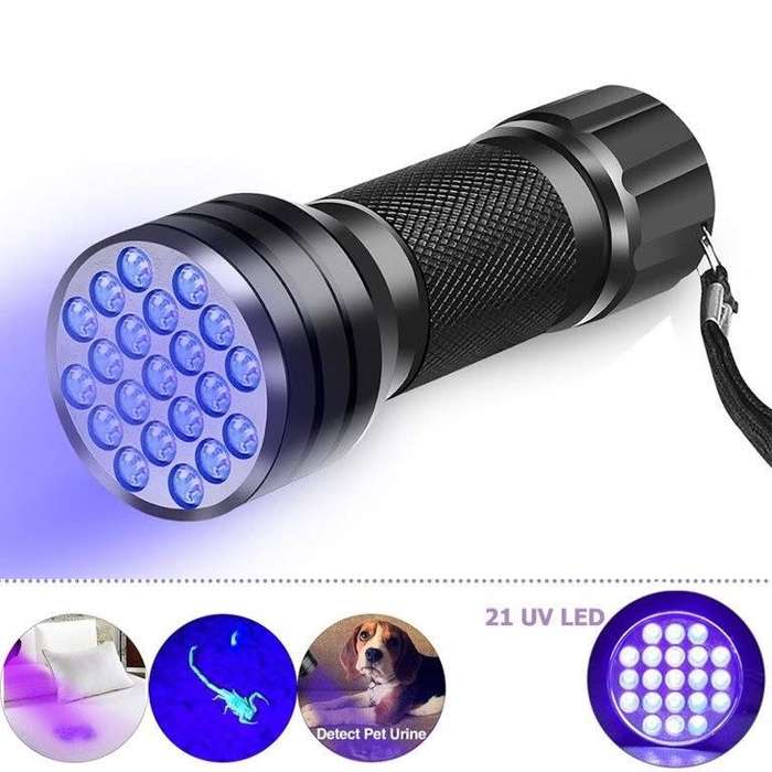 UV Light UV Flashlight - UV LED Torch - Compact Size 21 LED  (Local Stock) (Brand New)