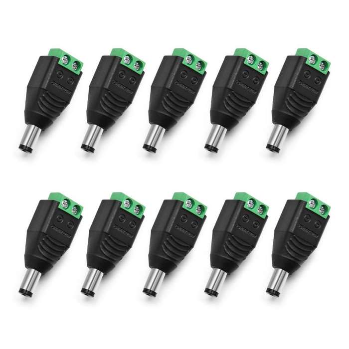 DC Plug 12V Power Connector For CCTV Camera Pack of 10 (Brand New) (Local Stock)