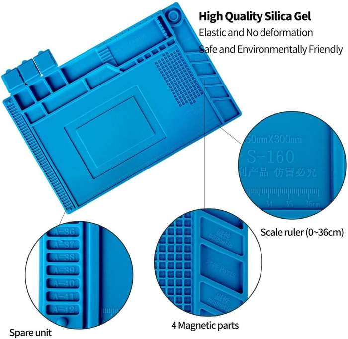 Silicone Heat-Resistant Magnetic Repair Work Bench- Soldering Station (Local Stock) (Brand New)