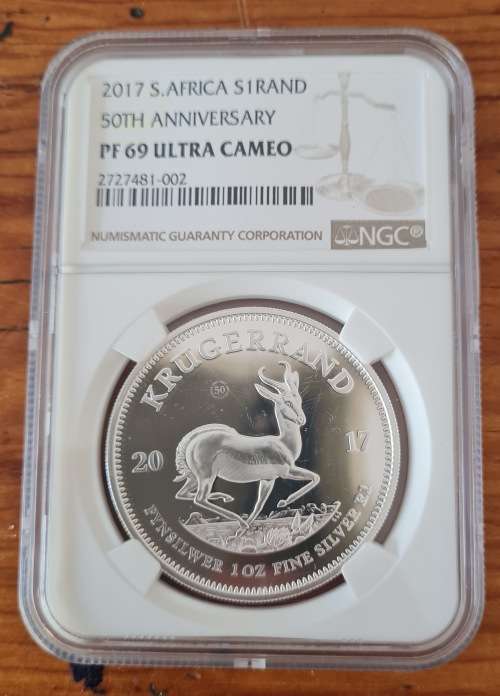 2017 SA Silver KrugerRand - 50th Annversary