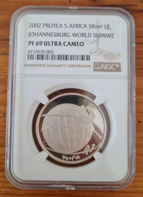 2002 Protea SA Silver Rand - Johannesburg World Summit - PF69