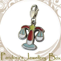 MAKE YOUR OWN UNIQUE CHARM BRACELET - Tibetan Silver Enamel LOBSTER CLASP Charm 4 Big Link Bracelet